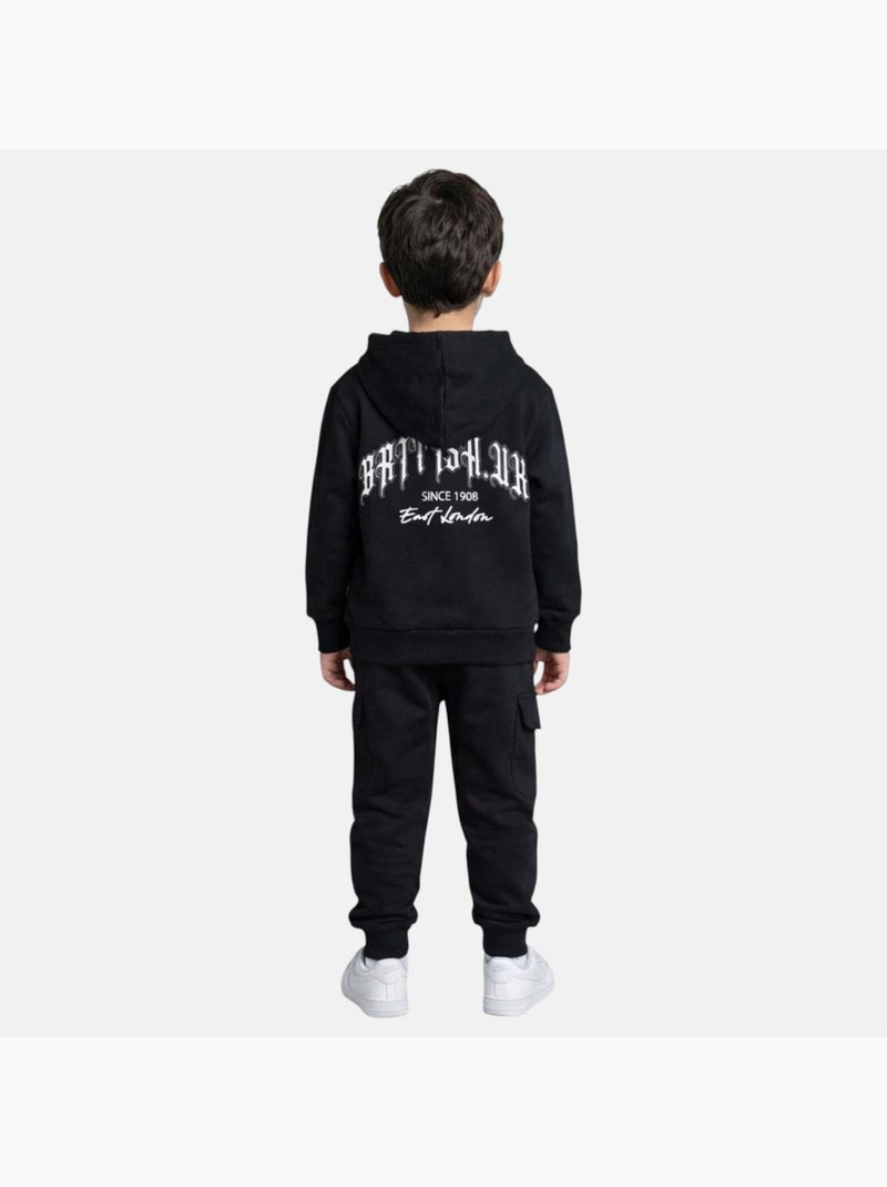 Lee Cooper - Conjunto niño compuesto por sudadera con capucha y pantalón Negro - Kiabi