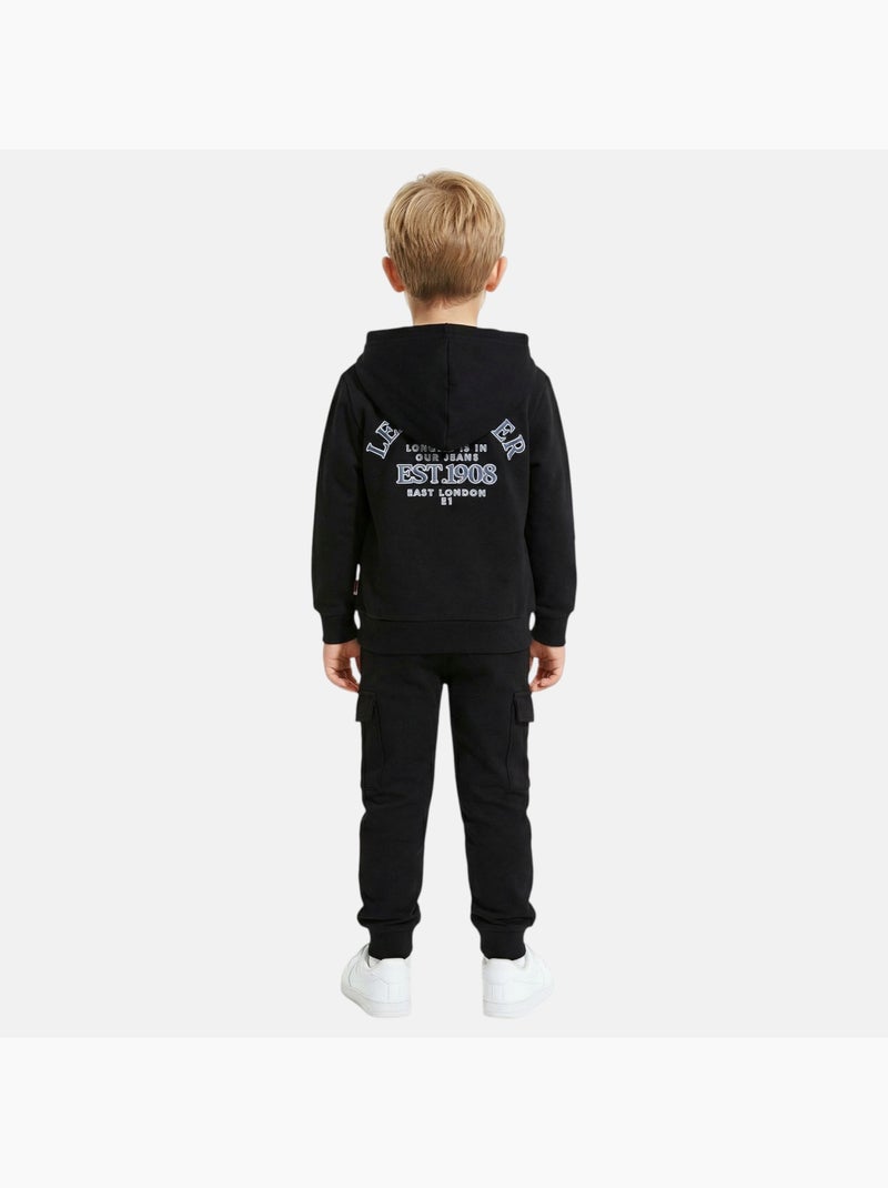Lee Cooper - Conjunto niño compuesto por sudadera con capucha y pantalón Negro - Kiabi