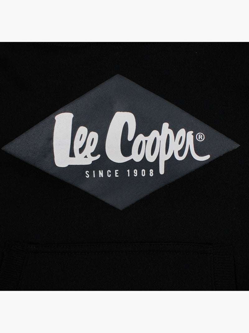 Lee Cooper - Conjunto niño compuesto por sudadera con capucha y pantalón Negro - Kiabi