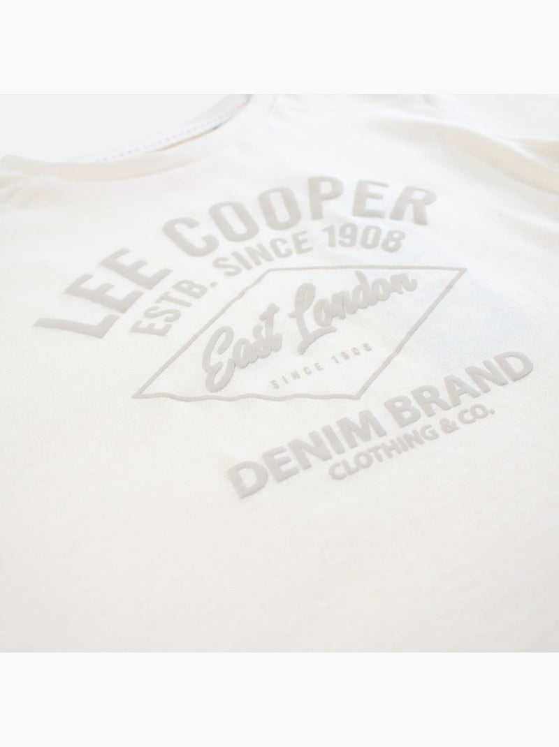 Lee Cooper - Conjunto niño compuesto por una camiseta de manga corta y un short Beige - Kiabi