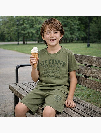Lee Cooper - Conjunto niño compuesto por una camiseta de manga corta y un short