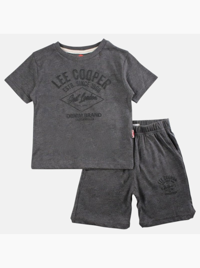 Lee Cooper - Conjunto niño compuesto por una camiseta de manga corta y un short Negro - Kiabi
