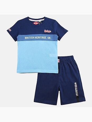 Lee Cooper - Conjunto niño con camiseta de manga corta y pantalón corto