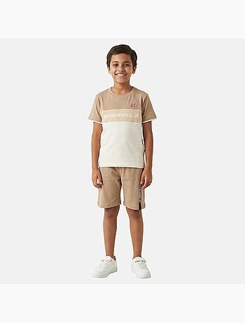 Lee Cooper - Conjunto niño con camiseta de manga corta y pantalón corto