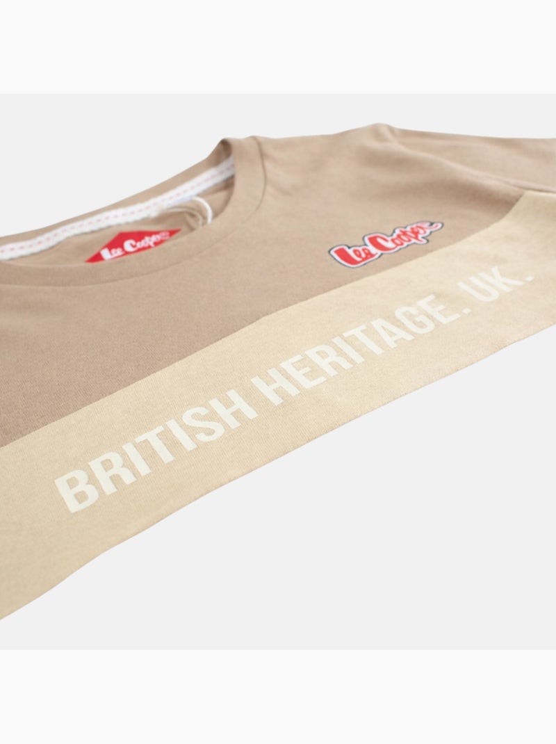 Lee Cooper - Conjunto niño con camiseta de manga corta y pantalón corto Beige - Kiabi