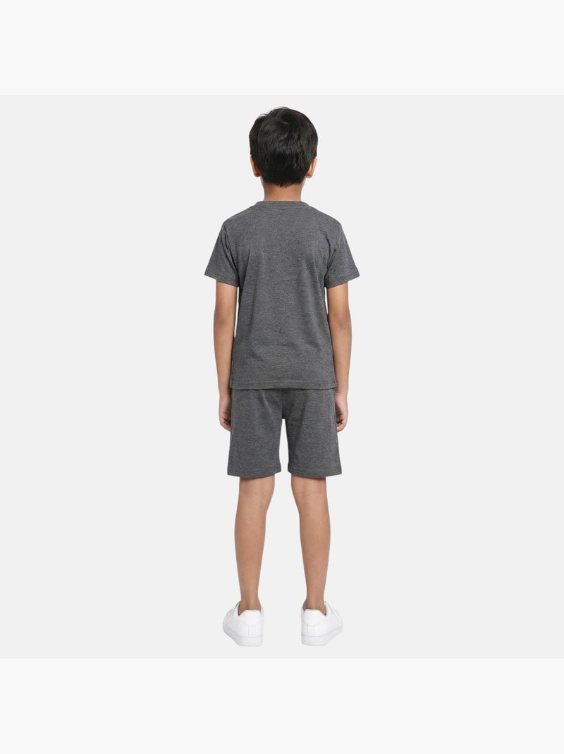 Lee Cooper - Conjunto niño con camiseta de manga corta y pantalón corto Gris - Kiabi