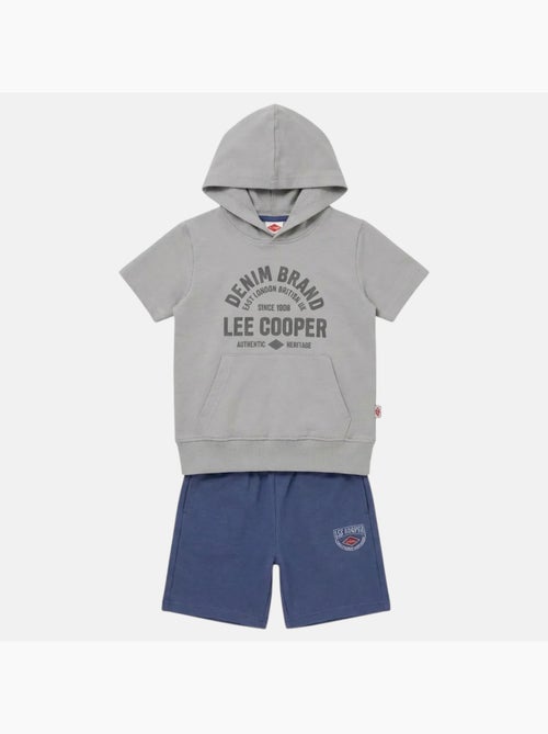 Lee Cooper - Conjunto niño sudadera con capucha de manga corta y pantalón corto - Kiabi