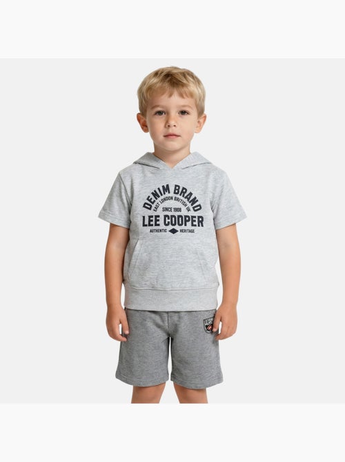 Lee Cooper - Conjunto niño sudadera con capucha de manga corta y pantalón corto - Kiabi