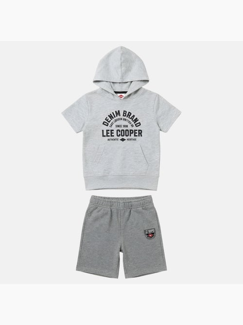 Lee Cooper - Conjunto niño sudadera con capucha de manga corta y pantalón corto - Kiabi