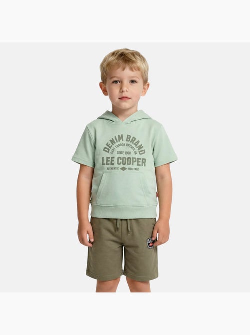 Lee Cooper - Conjunto niño sudadera con capucha de manga corta y pantalón corto - Kiabi