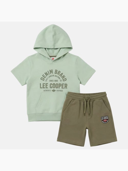Lee Cooper - Conjunto niño sudadera con capucha de manga corta y pantalón corto - Kiabi