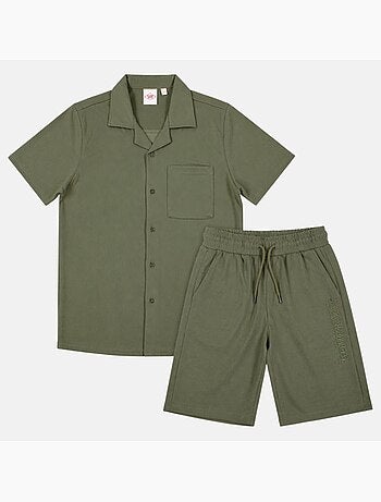 Lee Cooper - Conjunto para hombre LEE COOPER compuesto por camisa de manga corta y short a juego