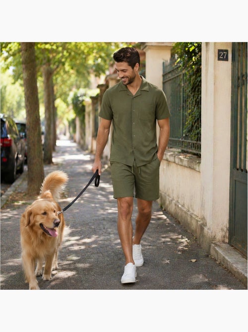 Lee Cooper - Conjunto para hombre LEE COOPER compuesto por camisa de manga corta y short a juego - Kiabi