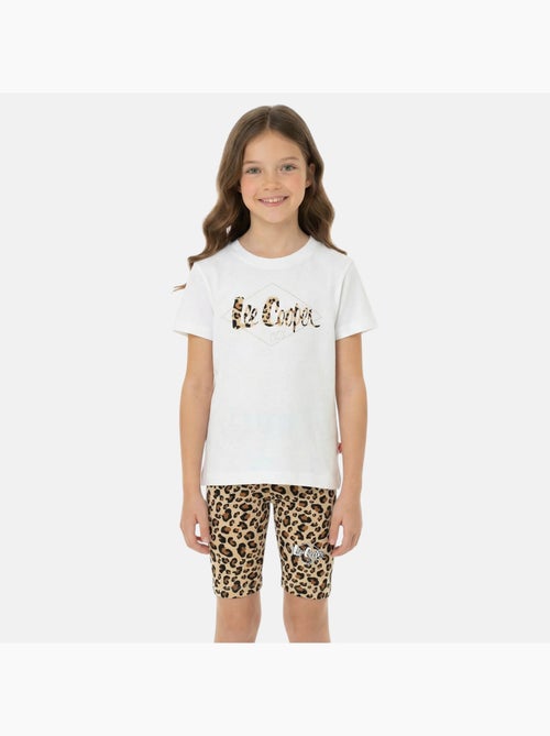 Lee Cooper - Conjunto para niña camiseta de manga corta y short con estampado de leopardo - Kiabi