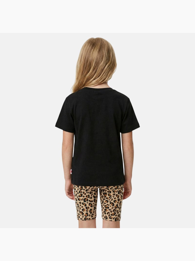 Lee Cooper - Conjunto para niña camiseta de manga corta y short con estampado de leopardo Negro - Kiabi