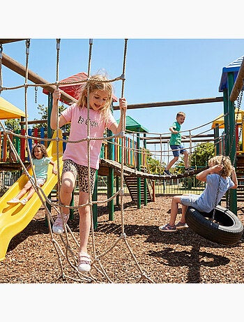 Lee Cooper - Conjunto para niña camiseta de manga corta y short con estampado de leopardo