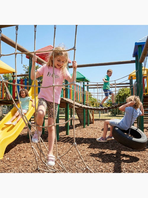 Lee Cooper - Conjunto para niña camiseta de manga corta y short con estampado de leopardo - Kiabi