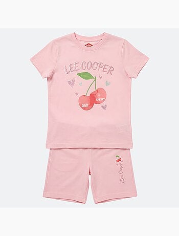 Lee Cooper - Conjunto para niña camiseta de manga corta y short