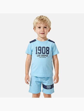 Lee Cooper - Conjunto para niño camiseta de manga corta y short