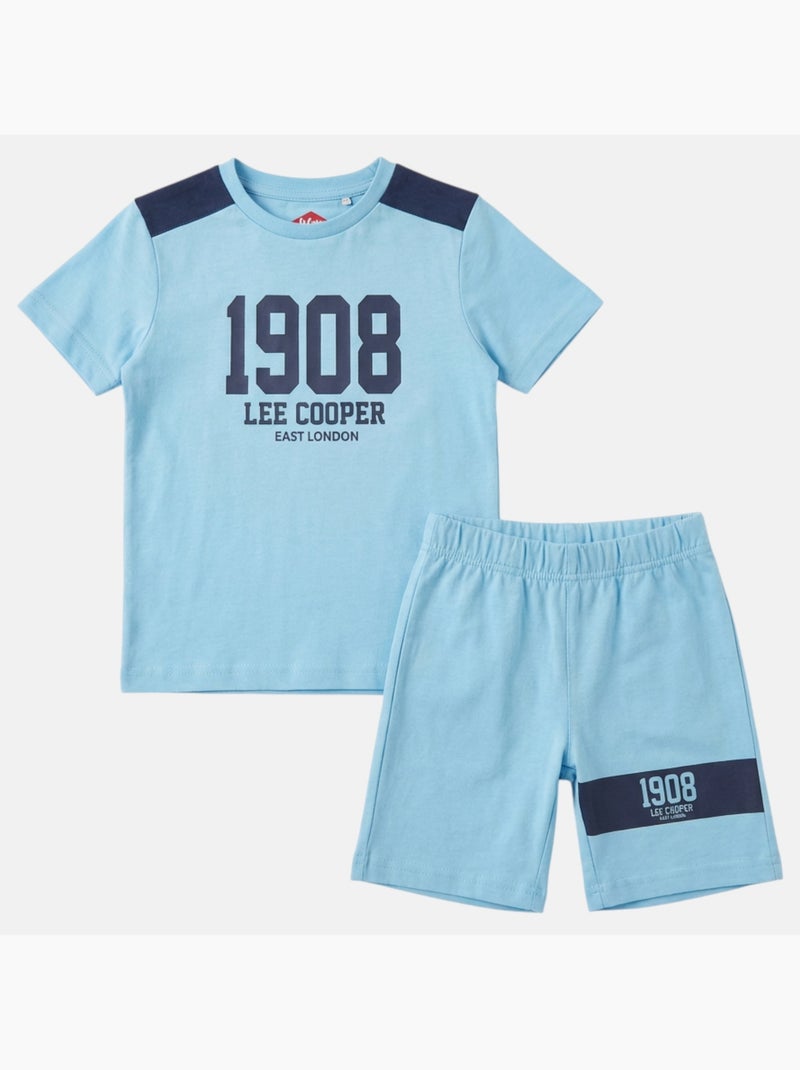 Lee Cooper - Conjunto para niño camiseta de manga corta y short Azul - Kiabi