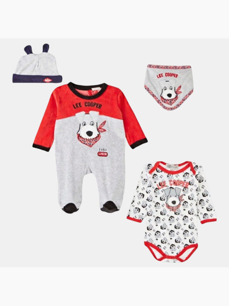 Lee Cooper - Conjunto pijama y body con accesorios Rojo - Kiabi