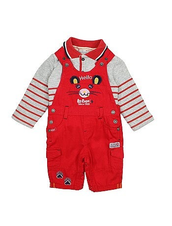 Lee Cooper - Conjunto polo de manga larga con peto beb?