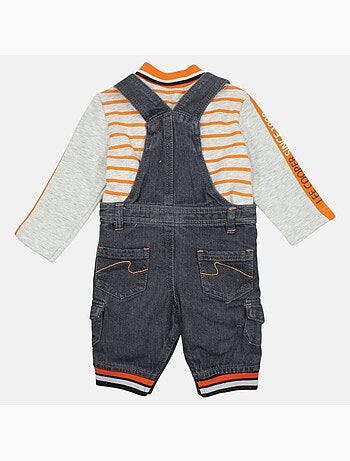 Lee Cooper - Conjunto polo de manga larga con peto bebé