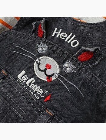 Lee Cooper - Conjunto polo de manga larga con peto bebé