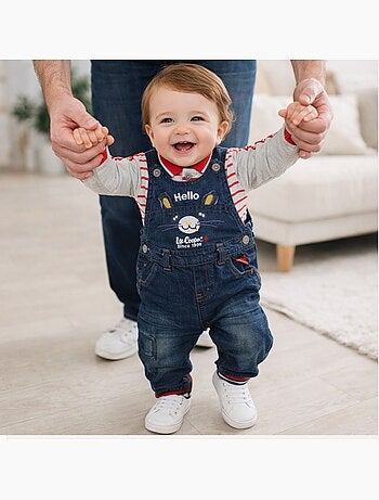 Lee Cooper - Conjunto polo de manga larga con peto bebé