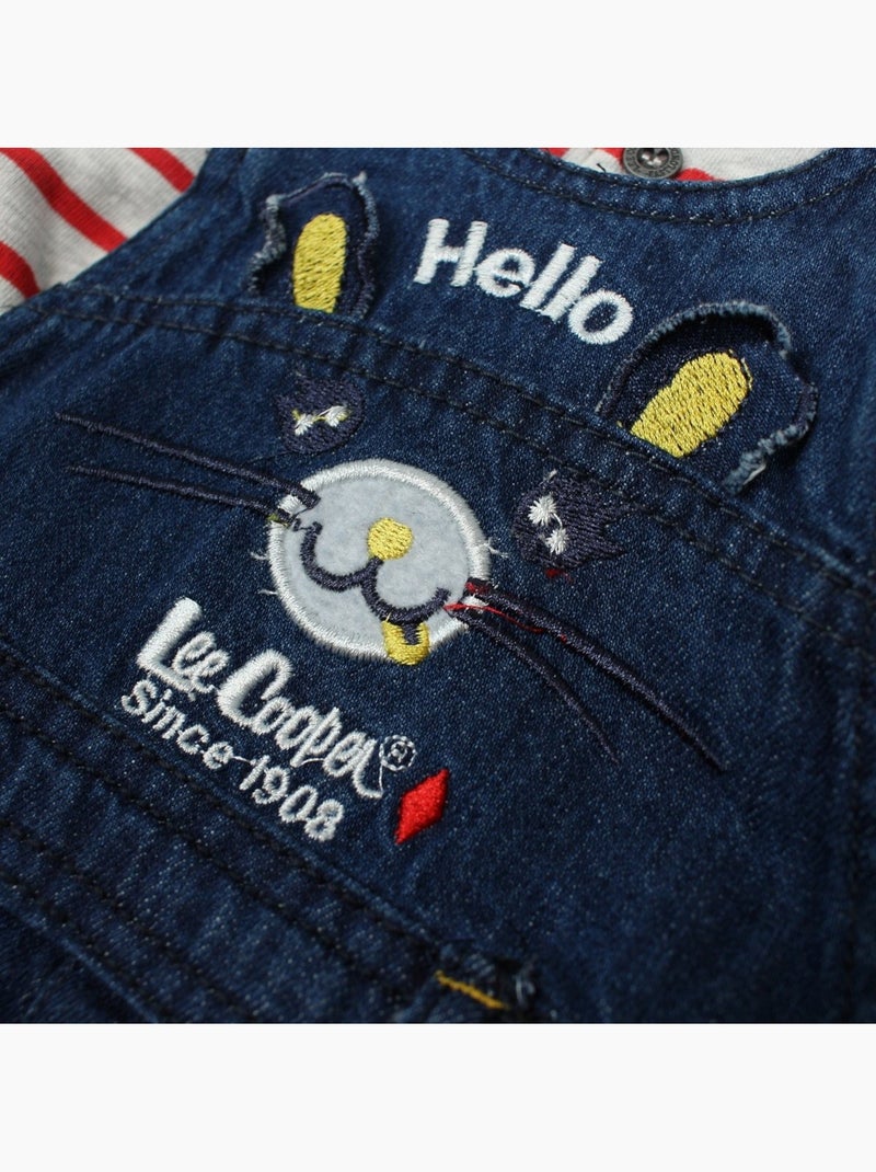 Lee Cooper - Conjunto polo de manga larga con peto bebé Rojo - Kiabi