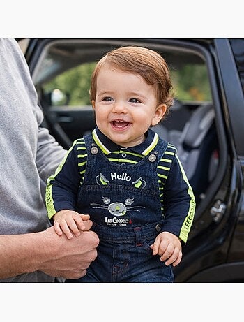 Lee Cooper - Conjunto polo de manga larga con peto bebé