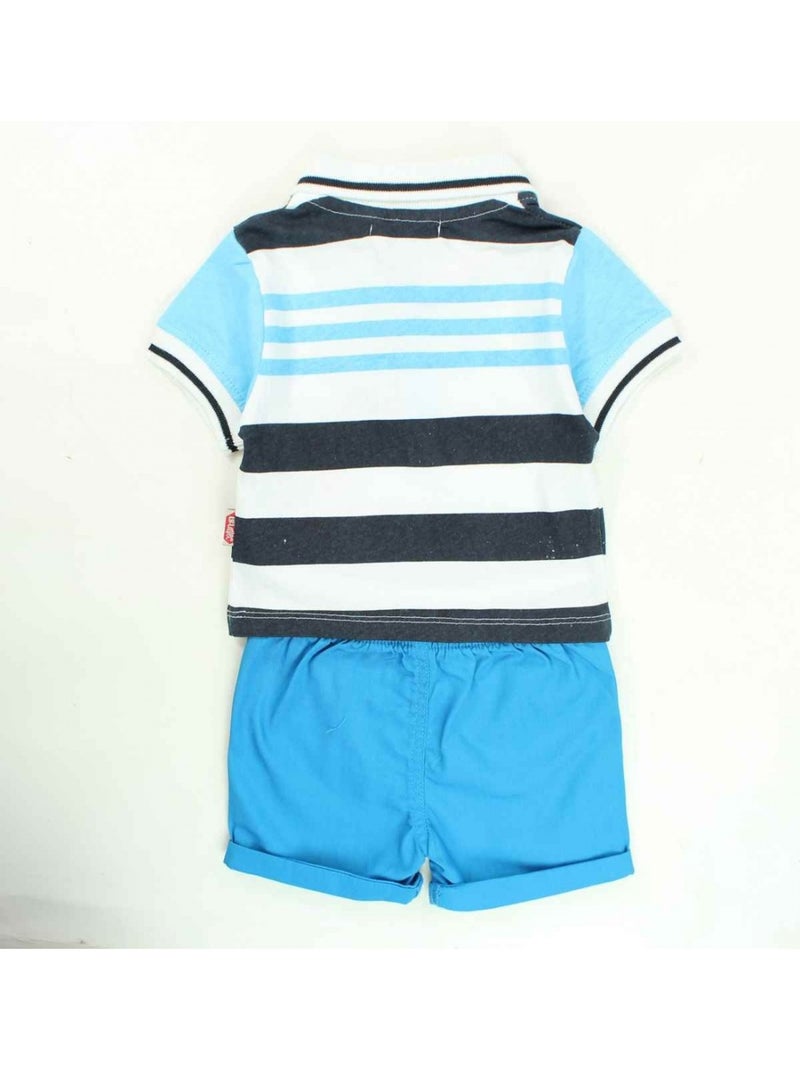 Lee Cooper - Conjunto polo y short bebé Azul - Kiabi