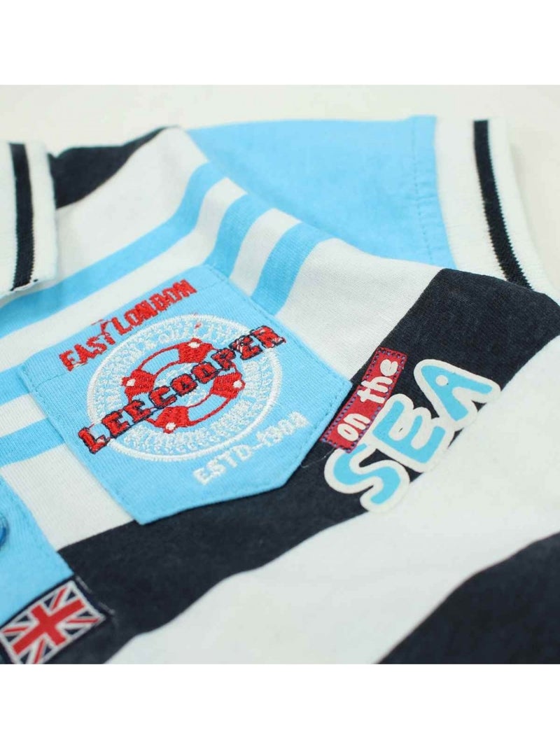 Lee Cooper - Conjunto polo y short bebé Azul - Kiabi
