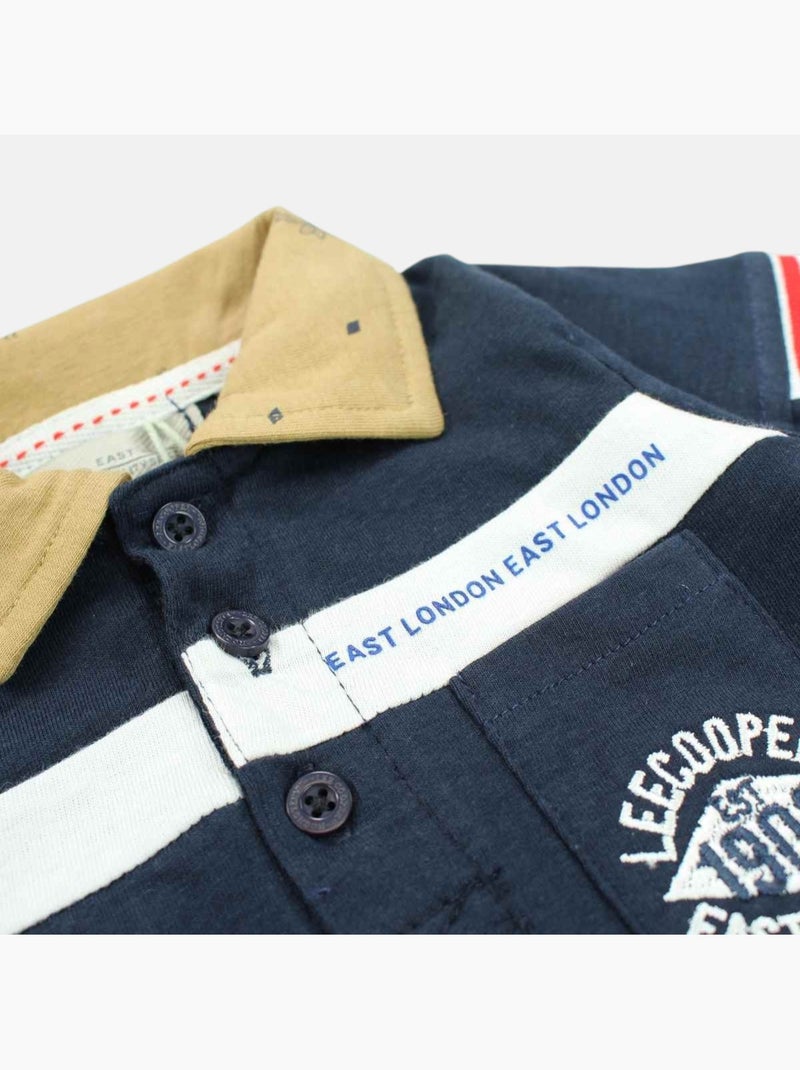 Lee Cooper - Conjunto polo y short bebé Azul marino - Kiabi
