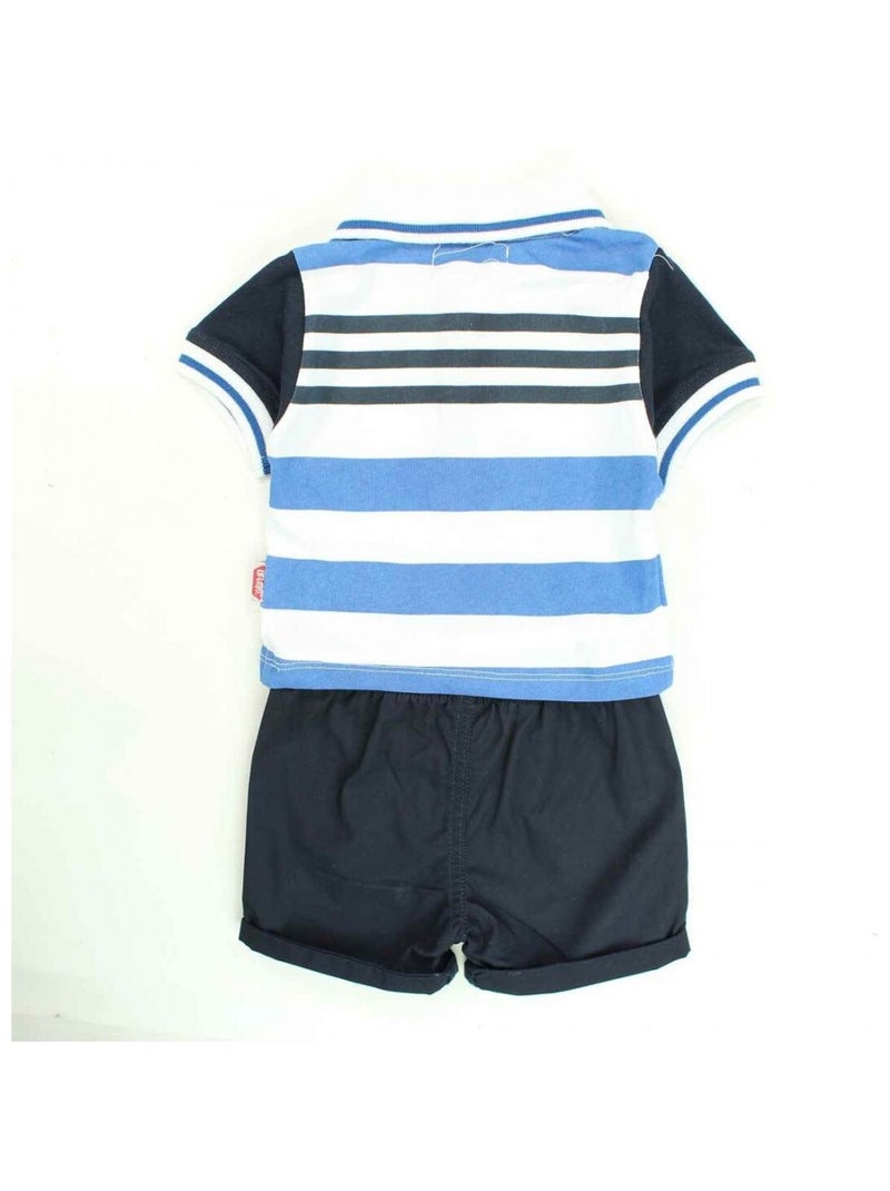 Lee Cooper - Conjunto polo y short bebé Azul marino - Kiabi