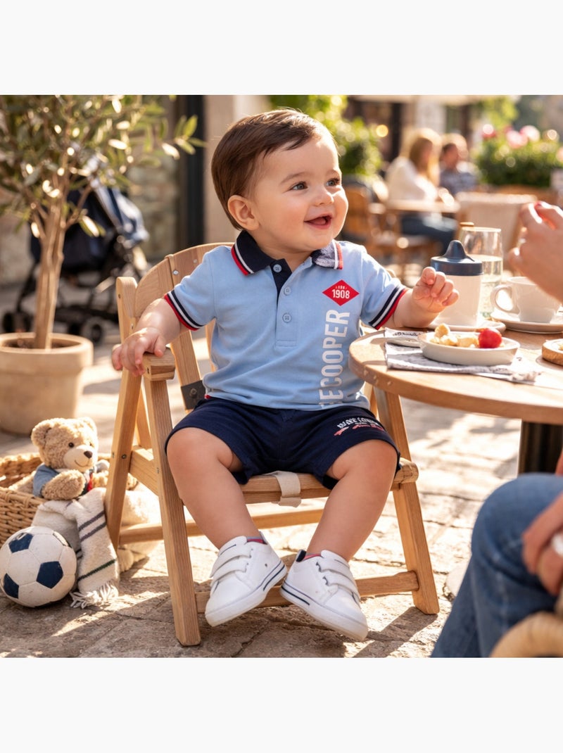 Lee Cooper - Conjunto polo y short bebé niño Azul - Kiabi