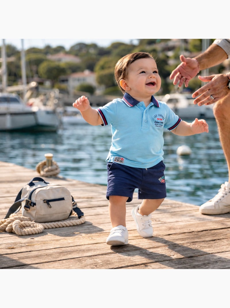 Lee Cooper - Conjunto polo y short bebé niño Azul - Kiabi