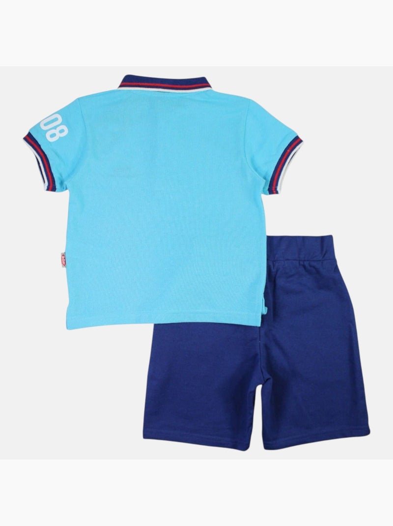 Lee Cooper - Conjunto polo y short bebé niño Azul - Kiabi