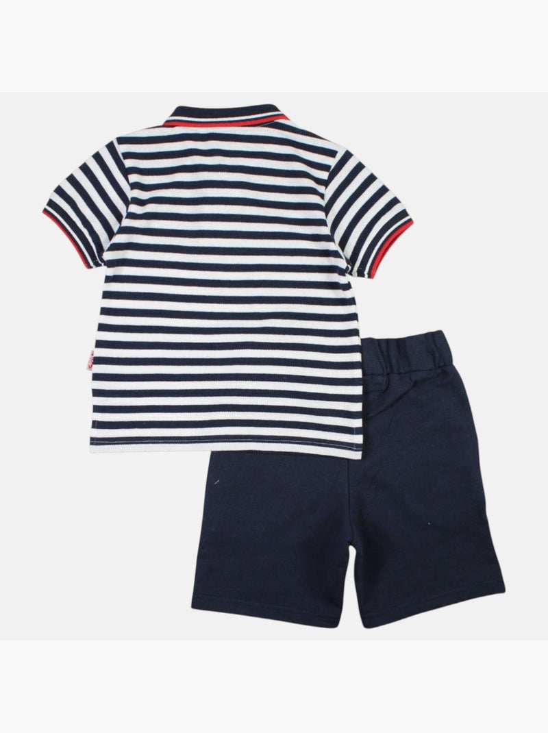 Lee Cooper - Conjunto polo y short bebé niño Azul marino - Kiabi
