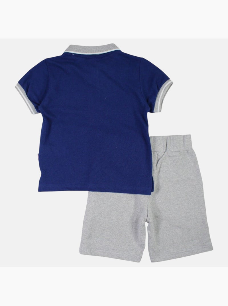 Lee Cooper - Conjunto polo y short bebé niño Azul marino - Kiabi