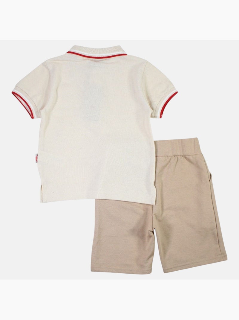 Lee Cooper - Conjunto polo y short bébé niño Beige - Kiabi