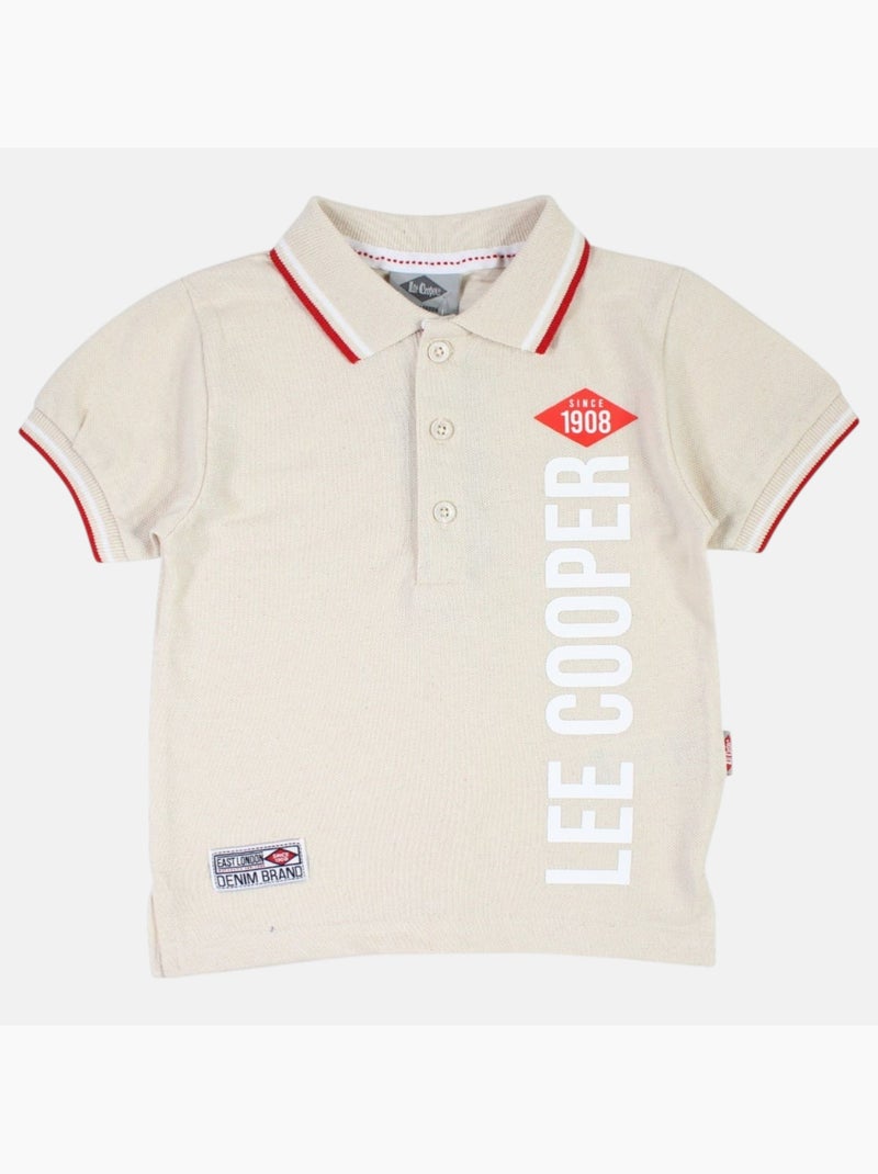 Lee Cooper - Conjunto polo y short bébé niño Beige - Kiabi