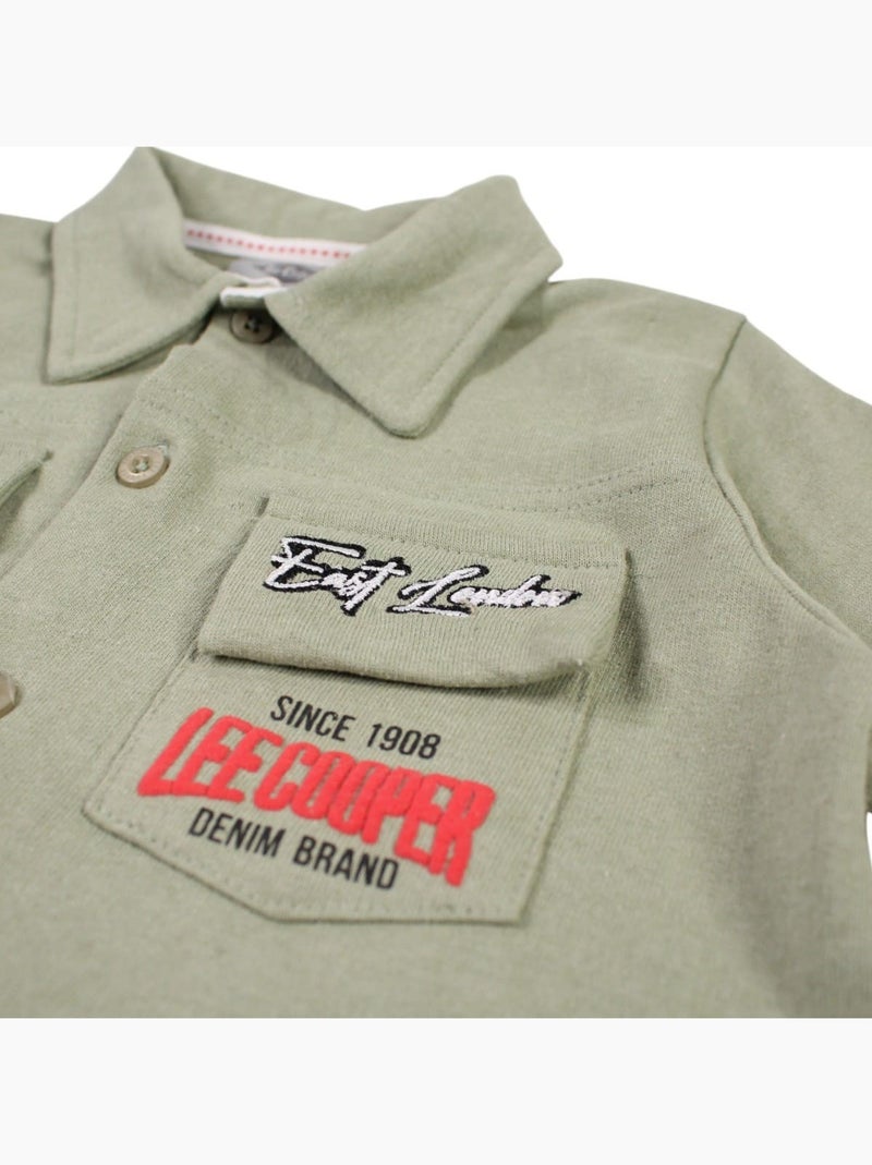 Lee Cooper - Conjunto polo y short bebé niño Caqui - Kiabi