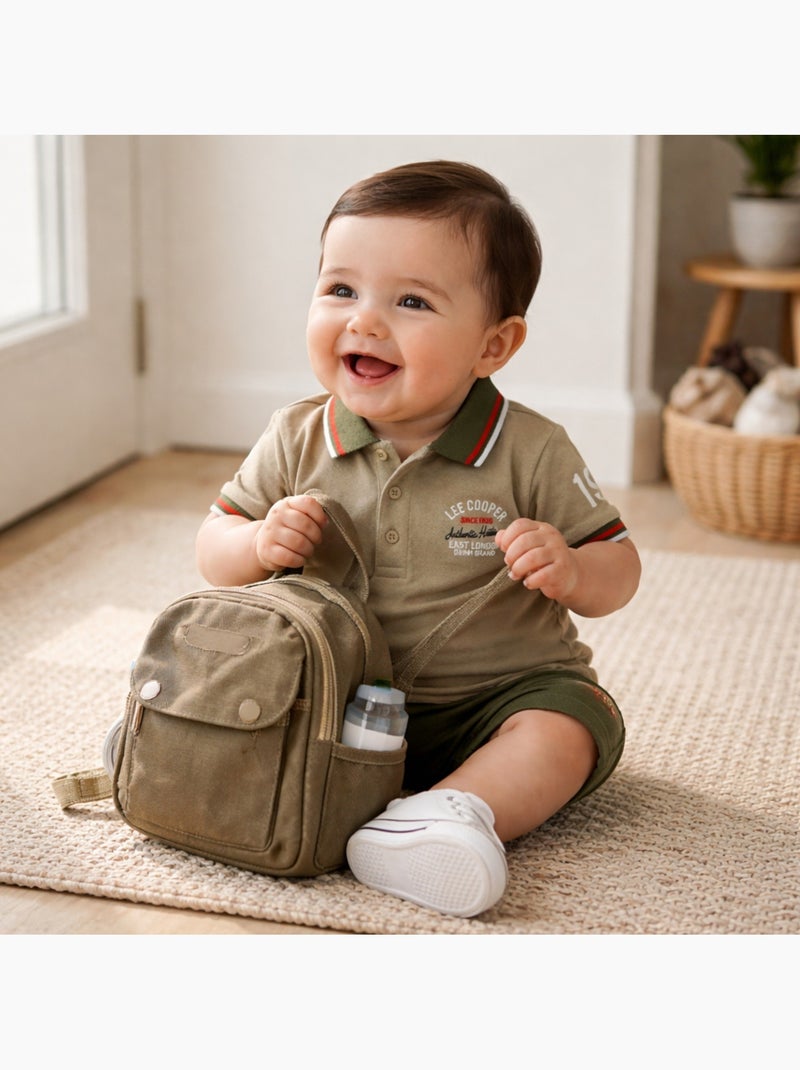 Lee Cooper - Conjunto polo y short bebé niño Caqui - Kiabi