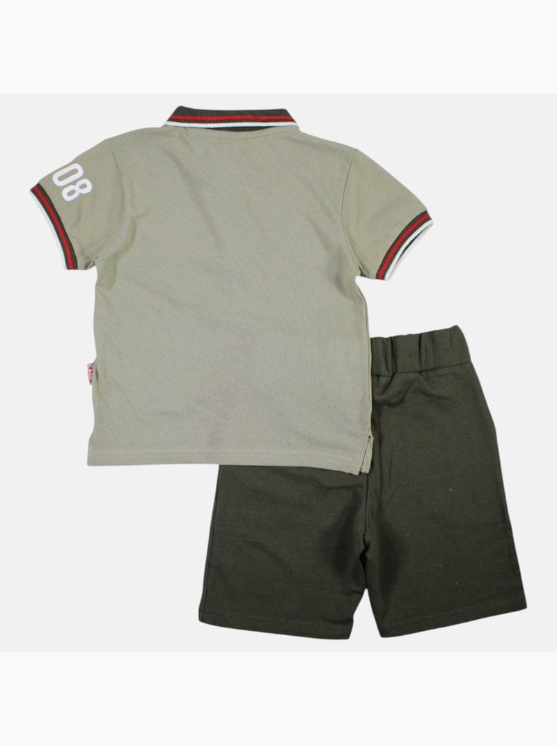 Lee Cooper - Conjunto polo y short bebé niño Caqui - Kiabi