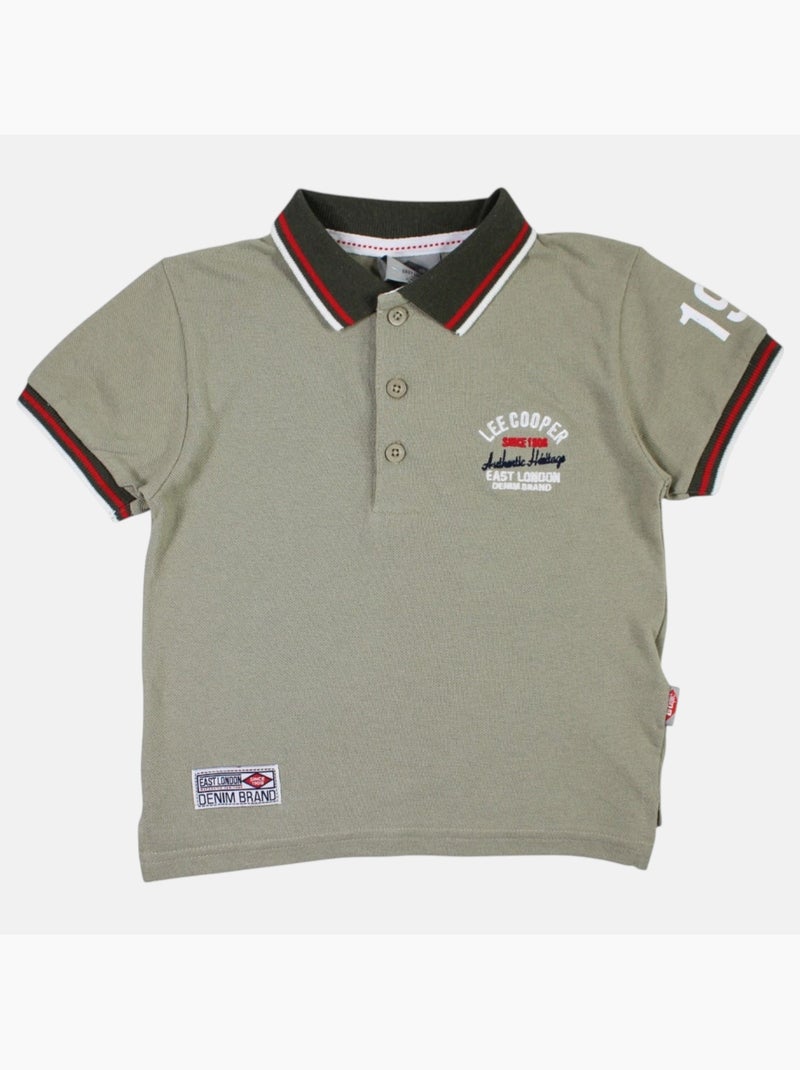Lee Cooper - Conjunto polo y short bebé niño Caqui - Kiabi