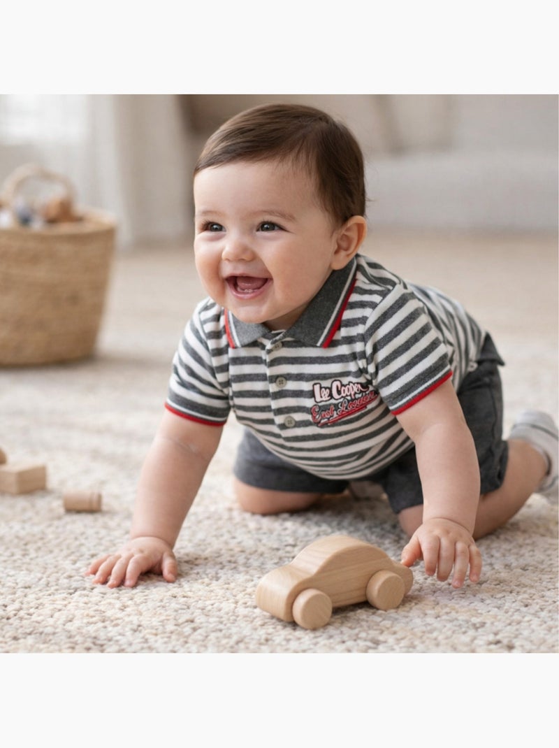 Lee Cooper - Conjunto polo y short bebé niño Gris - Kiabi