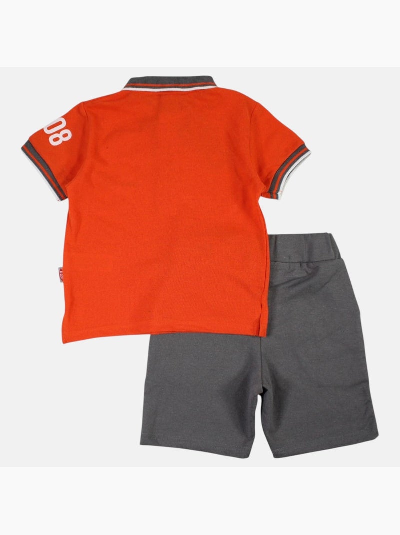 Lee Cooper - Conjunto polo y short bebé niño Naranja - Kiabi