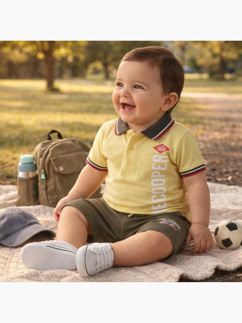 Lee Cooper - Conjunto polo y short bebé niño Verde - Kiabi