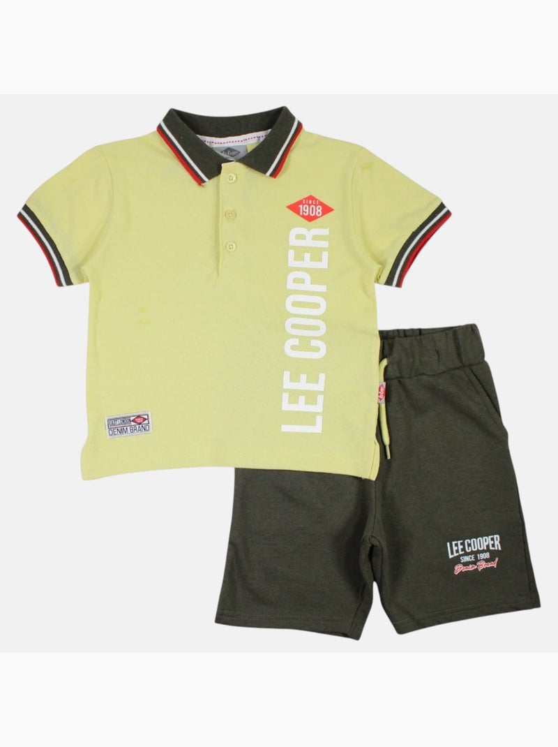 Lee Cooper - Conjunto polo y short bebé niño Verde - Kiabi